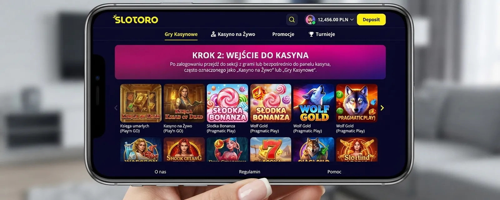 Krok 2: Wejście do kasyna